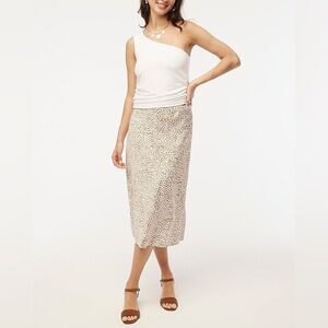J. Crew Cream and Black Midi Skirt